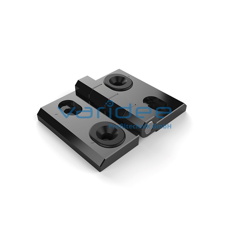 Scharnier 2D 76x60 Zn, schwarz Scharnier 2D 76x60 Zn, schwarz