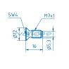Senkschraube 8 SF M7,1, schwarz