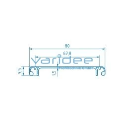 Deckelprofil D80 E (3 Meter)