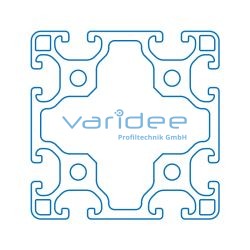 Profil 8 80x80 leicht, schwarz (6 Meter)