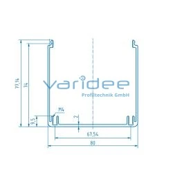 Kanalprofil U 80x80 (6 Meter)