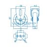 Bockrolle D75, antistatisch, schwarz