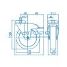 Lenkrolle D125, Doppelfeststeller, antistatisch, schwarz
