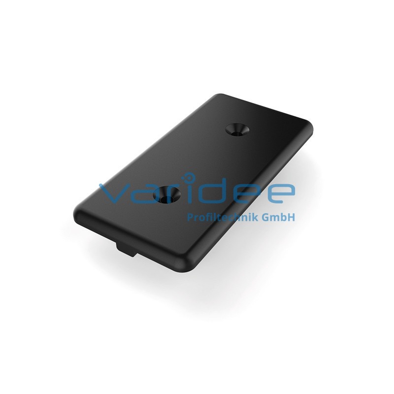 Abdeckkappe 8 verschraubbar 80x40, schwarz Abdeckkappe 8 verschraubbar 80x40, schwarz