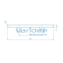 Abdeckkappe 8 verschraubbar 80x80, schwarz