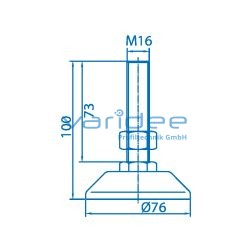 Stellfuß D80 M16x100