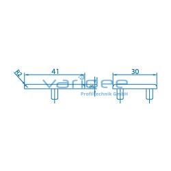 Winkelabdeckkappe 6 30x30, schwarz