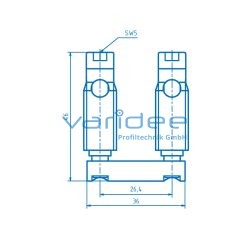 Schneidschraube-Verbindungssatz 8 doppelt 40, verzinkt
