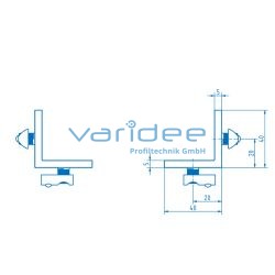 Befestigungssatz 8 für SystemLED - Leuchte