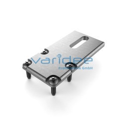 Castor rail 8, cover plate 80x40x5, galvanized