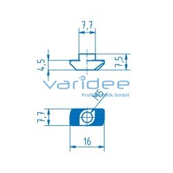 Hammermutter 8 St M6, einschwenkbar