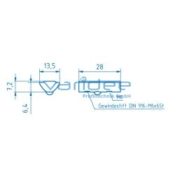 Nutenstein F 8 St M6 mit Steg