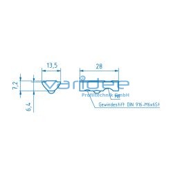 Nutenstein F 8 St M8 mit Steg