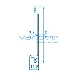Wandprofil 80 (3 Meter)
