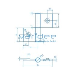 Scharnier 8 Al PP4 leicht