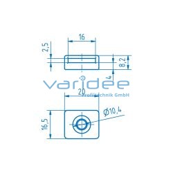Universalhalter 8 PA, schwarz