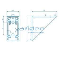 Winkel 8 80x80 Zn, schwarz