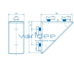 Winkel 8 80x80 Zn Satz, grau