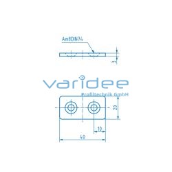 Lasche 6 30, alufarbig lackiert