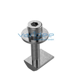 Fastening set 8 for castor swivel with lifting foot