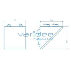 Winkel 8 80 Zn Satz, alufarbig lackiert