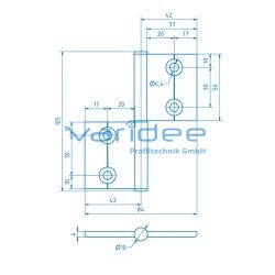 Scharnier 8 40 Al, innenliegend
