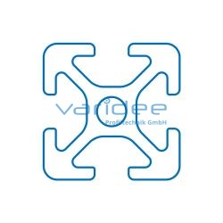 Profil 5 20x20, schwarz (Zuschnitt)