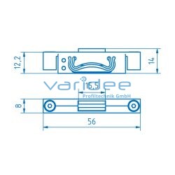 Magnethalter 8, grau