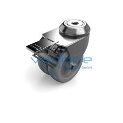 Doppel-Lenkrolle D75, Doppelfeststeller, verzinkt