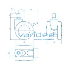 Lenkrolle D65, Doppelfeststeller