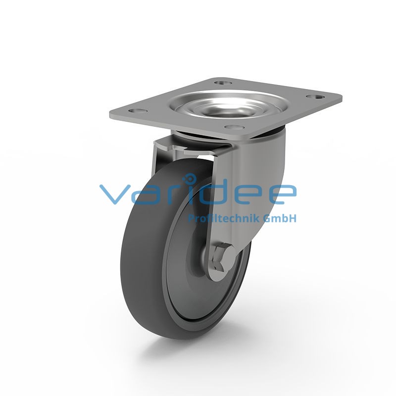 Lenkrolle D125, Anschraubplatte 140x110