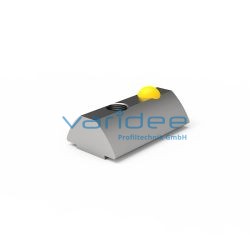 Nutenstein 8 St M5 mit Steg, mit Federkugel gelb, verzinkt