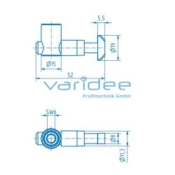 Zentralverbinder 8 senkrecht