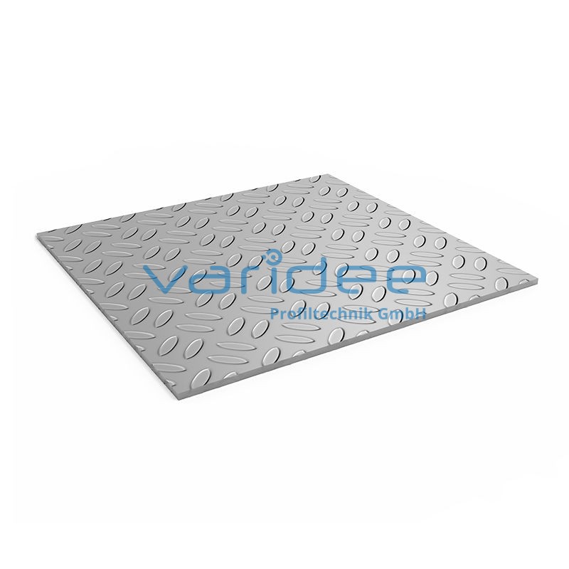 Riffelblech AlMg3 5 mm blank Duett (Zuschnitt)