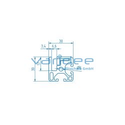 Klemmprofil 6 30x30 (6 Meter)