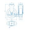 Bockrolle D100, Anschraubplatte
